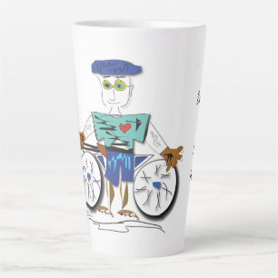 The Cyclist' - Life's Next Big Adventure Latte Mug