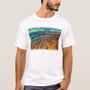 The Cyclone Racer and Beach Crowds, Long Beach T-Shirt
