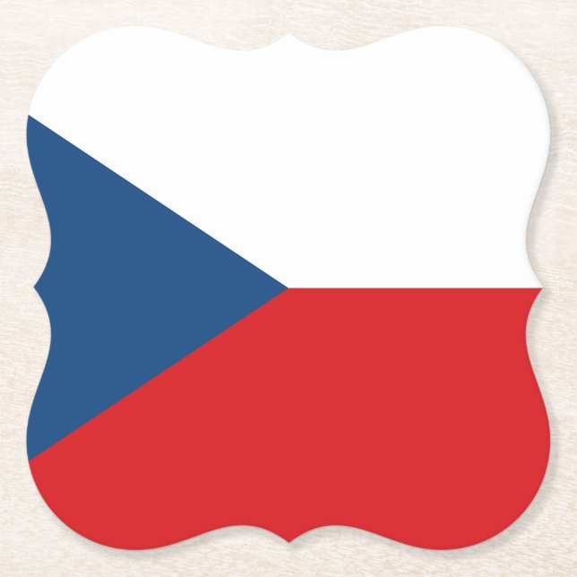 The Czech Republic Flag Paper Coaster (Front)
