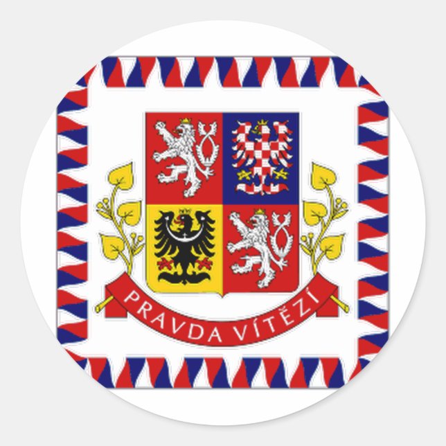 The Czech Republic President Flag Classic Round Sticker (Front)