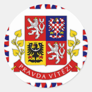 The Czech Republic President Flag Classic Round Sticker