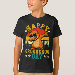 The dabbing groundhog lover vintage animal ground T-Shirt