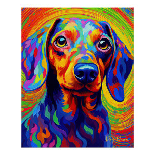 The Dachshund Dog 002 - Zetton Ziana Poster