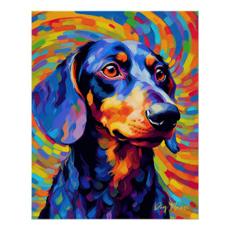 The Dachshund Dog 003 - Zetton Ziana Poster