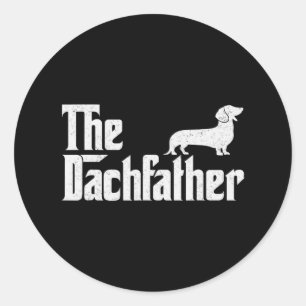 The Dachshund Funny Wiener Dog Gifts For Men Fathe Classic Round Sticker