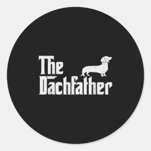 The Dachshund Funny Wiener Dog Gifts For Men Fathe Classic Round Sticker