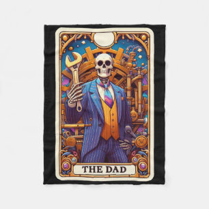 The Dad Tarot Card Skeleton Fathers Day Daddy Byby Fleece Blanket