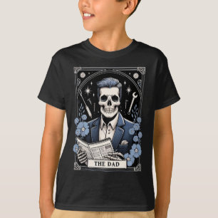 The Dad Tarot Card Skeleton Fathers Day Skull Dadd T-Shirt