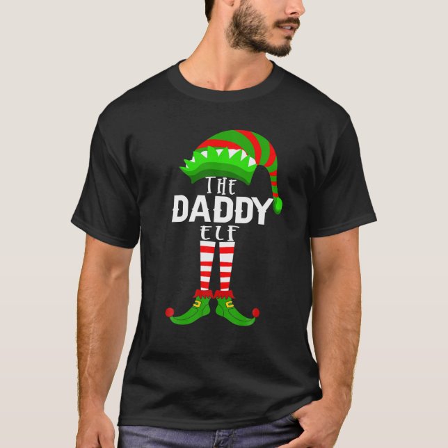 The Daddy Elf Christmas Pajama Xmas Family Kids Me T-Shirt (Front)