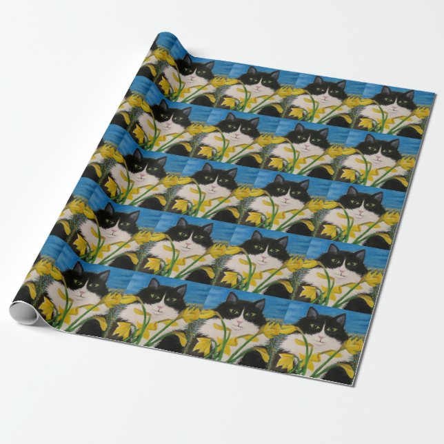 The Daffodil Inspector wrapping paper (Unrolled)