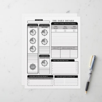The Daily Details Suppleimental Page Day Planning Custom Letterhead