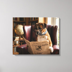 The Daily Growl Boxer Dog Edition Canvas Print