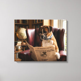 The Daily Growl Boxer Dog Edition Canvas Print