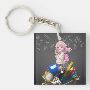 The daily life of female students key ring