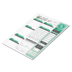 The Daily Margins - Detailed Budget + Day Planning Notepad