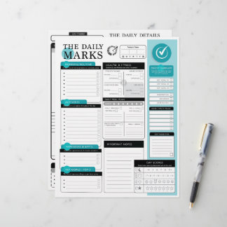 The Daily Marks - Detailed Daily Planning +Details Custom Letterhead