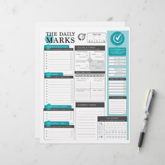 The Daily Marks - Detailed Day to Day Planning Custom Letterhead