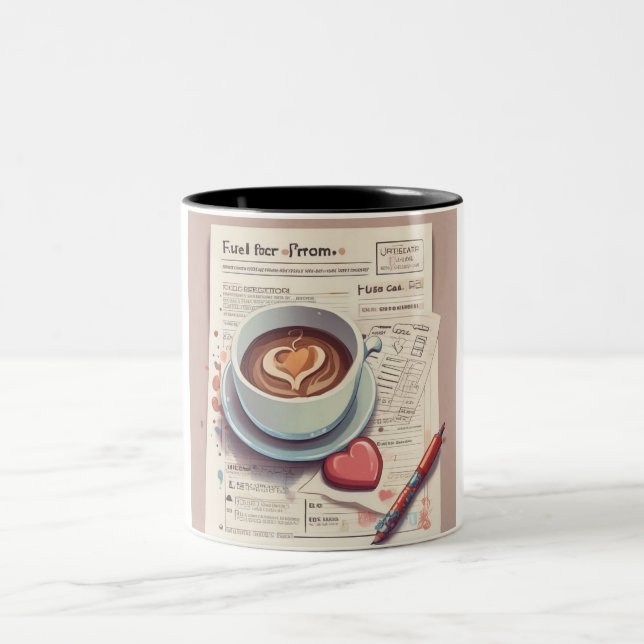 The Daily Prescription Mug: Your Dose of Happiness Two-Tone Coffee Mug (Center)