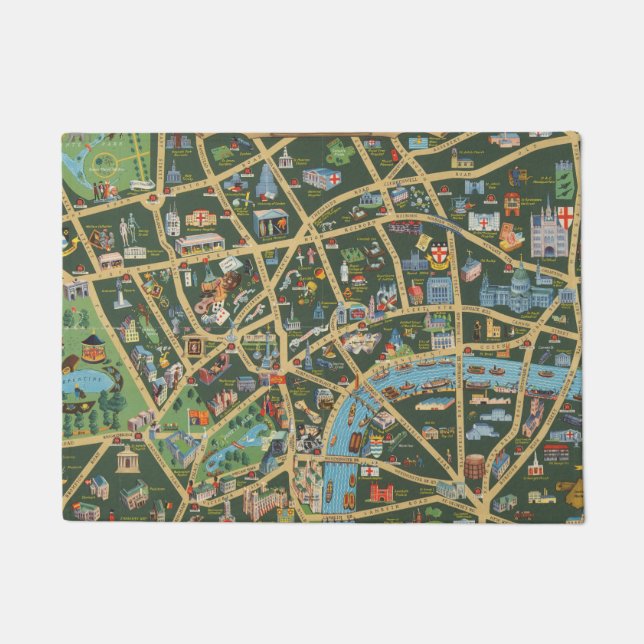 The Daily Telegraph Picture Map of London Doormat (Front)