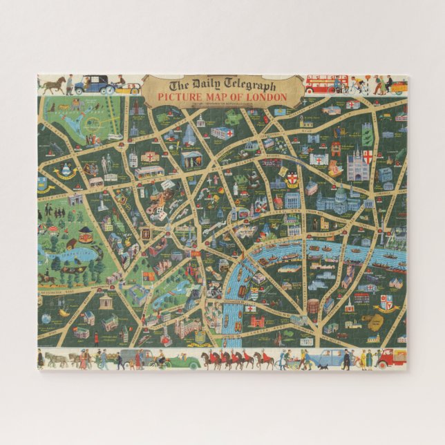 The Daily Telegraph Picture Map of London Jigsaw Puzzle (Horizontal)