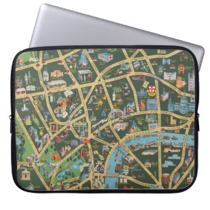 The Daily Telegraph Picture Map of London Laptop Sleeve