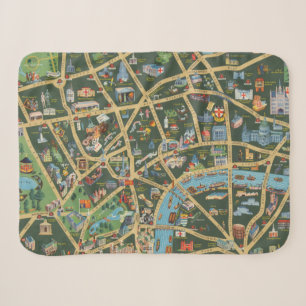 The Daily Telegraph Picture Map of London Sherpa Blanket