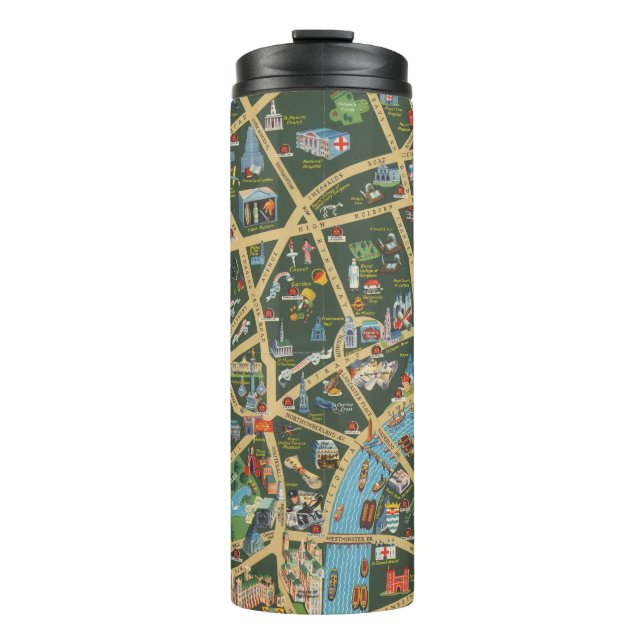 The Daily Telegraph Picture Map of London Thermal Tumbler (Front)