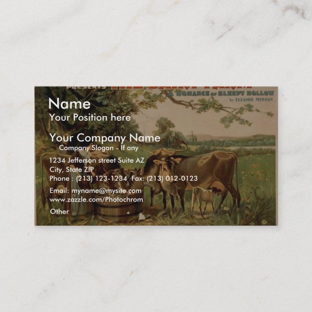 The Dairy Farm Retro Theatre Business Card (Front)