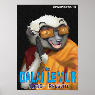The Dalai Lemur Poster