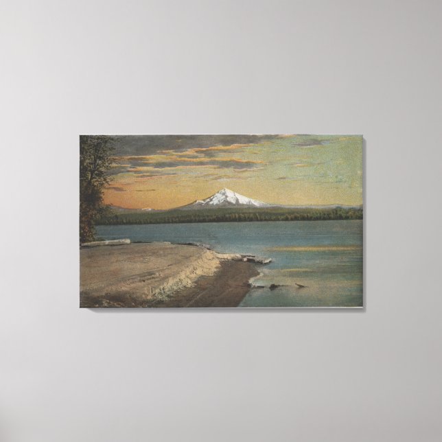 The Dalles, Oregon - Mt. Hood from Columbia Rive Canvas Print (Front)