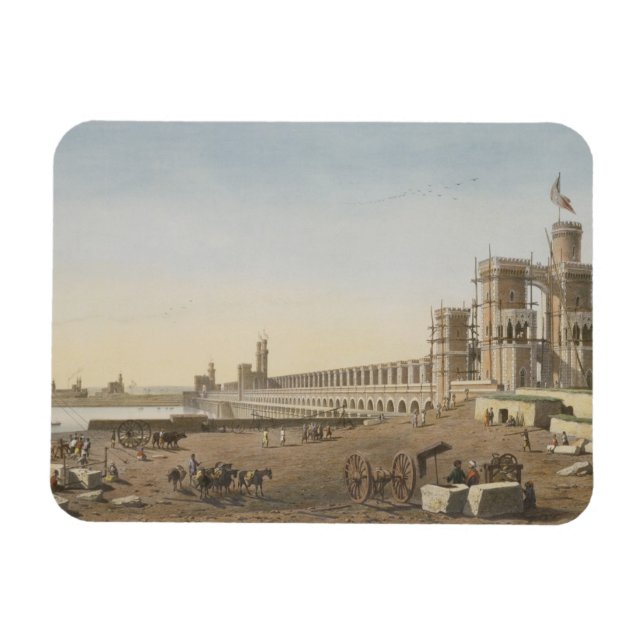 The Dam across the Nile, the building of the Aswan Magnet (Horizontal)