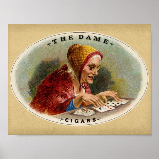 The Dame Vintage Cigar Box Poster (Front)