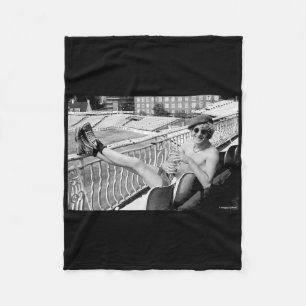The Damned Captain Sensible At Cricket By Virgina Fleece Blanket