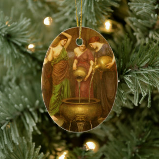 The Danaides by John William Waterhouse Ceramic Tree Decoration