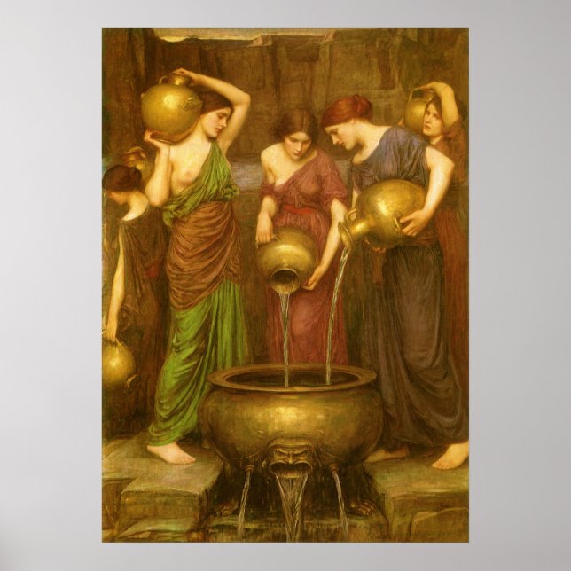 The Danaides by John William Waterhouse Poster (Front)