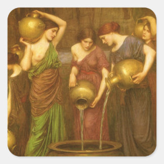 The Danaides by John William Waterhouse Square Sticker