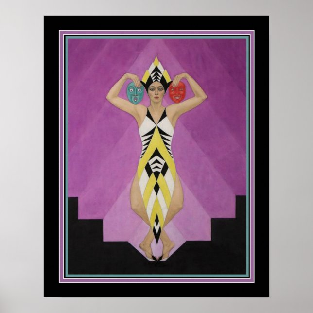 "The Dance"  Art Deco Print by Carl Link (Front)