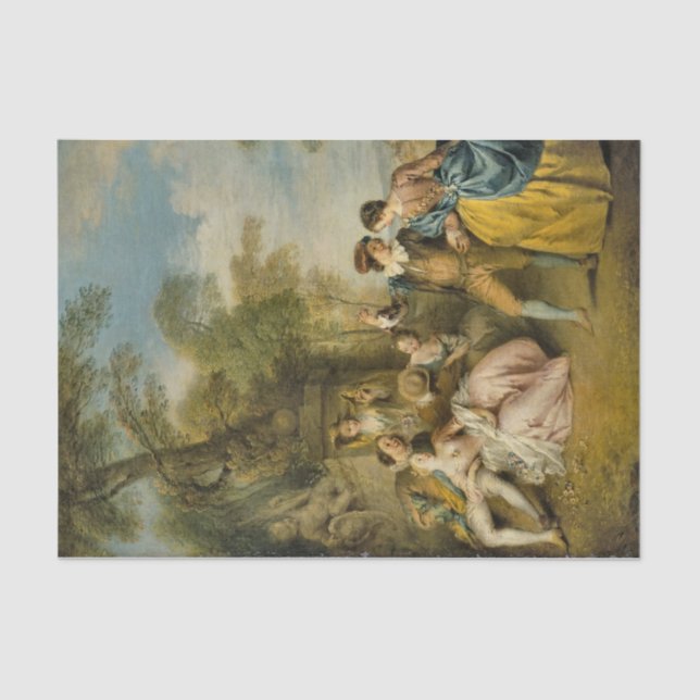 The Dance by Jean-Baptiste Pater Tissue Paper (Front)