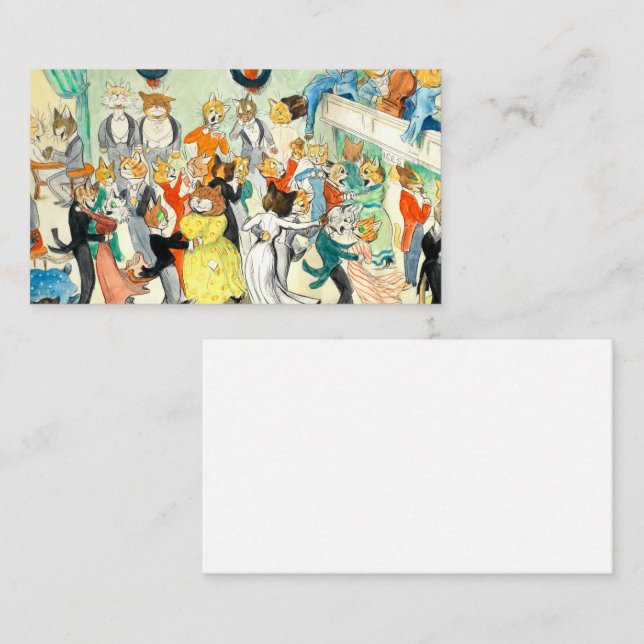The Dance by Louis Wain Business Card (Front/Back)