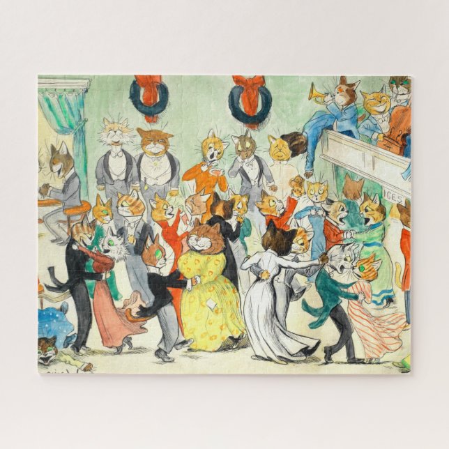 The Dance by Louis Wain Jigsaw Puzzle (Horizontal)