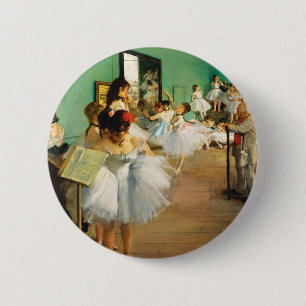 The Dance Class (1874) by Edgar Degas 6 Cm Round Badge
