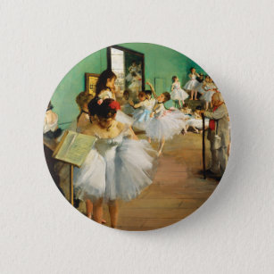 The Dance Class (1874) by Edgar Degas 6 Cm Round Badge