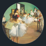 The Dance Class (1874) by Edgar Degas Classic Round Sticker<br><div class="desc">The Dance Class (1874) by Edgar Degas.</div>