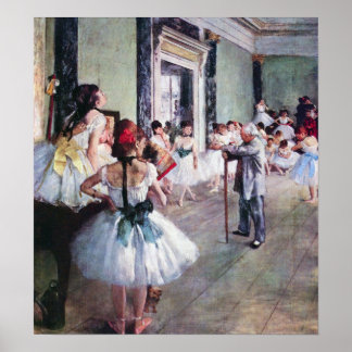 The dance class by Edgar Degas Poster