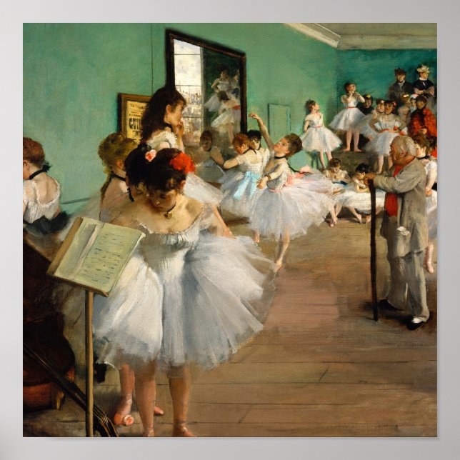 The Dance Class by Edgar Degas Poster (Front)