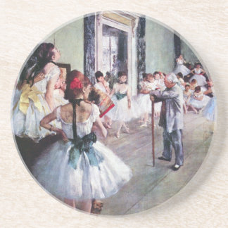 The Dance Class by Edgar Degas, Vintage Ballet Art Coaster