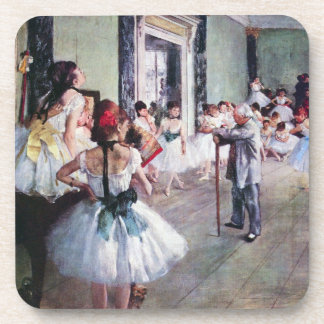 The Dance Class by Edgar Degas, Vintage Ballet Art Coaster