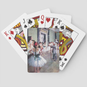 The Dance Class by Edgar Degas, Vintage Ballet Art Playing Cards