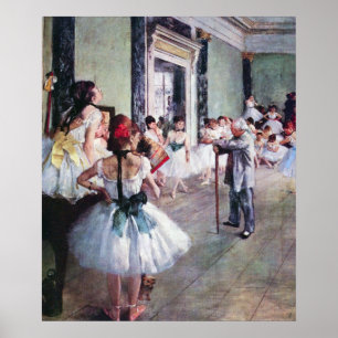 The Dance Class by Edgar Degas, Vintage Ballet Art Poster