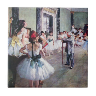 The Dance Class by Edgar Degas, Vintage Ballet Art Tile